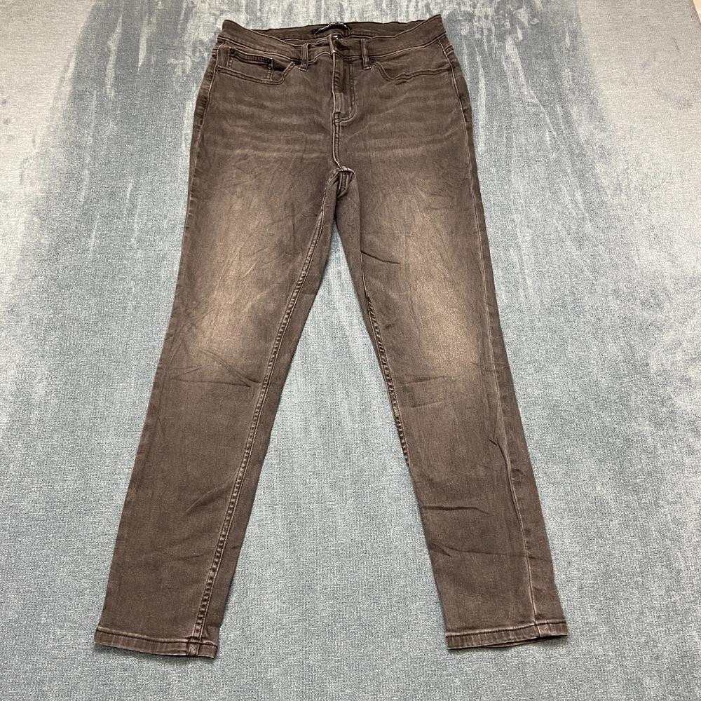 Calvin Klein Jeans Womens 10x20 Black Denim Mid Rise Streetwear Tapered Leg